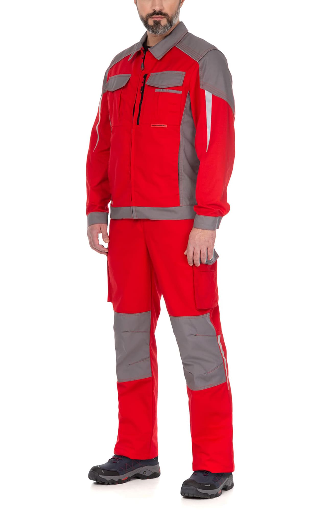 64649 Костюм  NEW 2 красный с серым STATUS  Летняя спецодежда  размер 64-66/182-188  - Вид №15