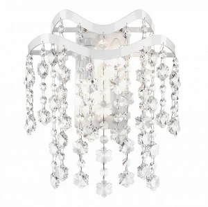 Бра настенное белое Charlotte FR1001WL-02W FREYA CRYSTAL 00-3957495 Белый
