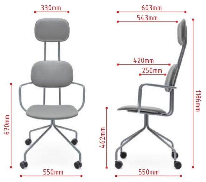 MDD Стул на козелке тканевый на колесиках New school sun-id-1345811 - Вид №6