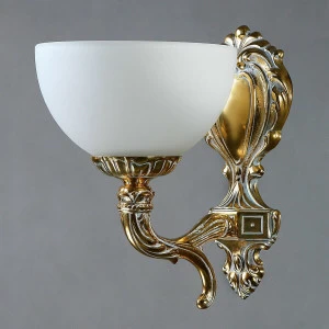 Бра настенное белое с золотым Ambiente Toledo 02155/1 WP AMBIENTE TOLEDO 00-3927923 Белый;золото
