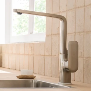 Смеситель для кухни Delinia Remix общая высота 28.1 см цвет никель