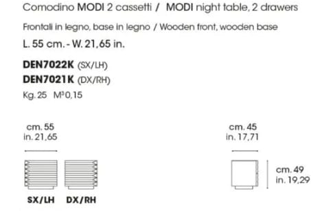 Тумбочка из грецкого ореха с ящиками Modesign Modi ARCH-00046862 - Вид №7