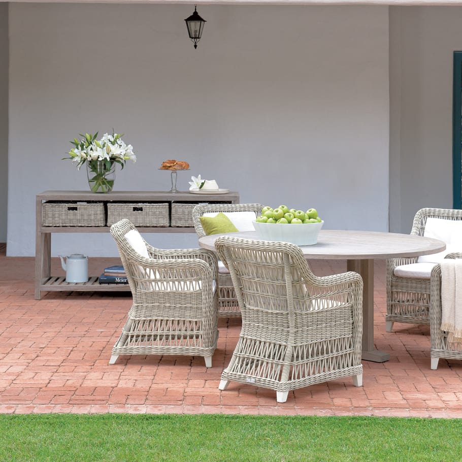 Круглый обеденный стол из тикового дерева JANUS et Cie Беседка ARCH-00081654 - Вид №5