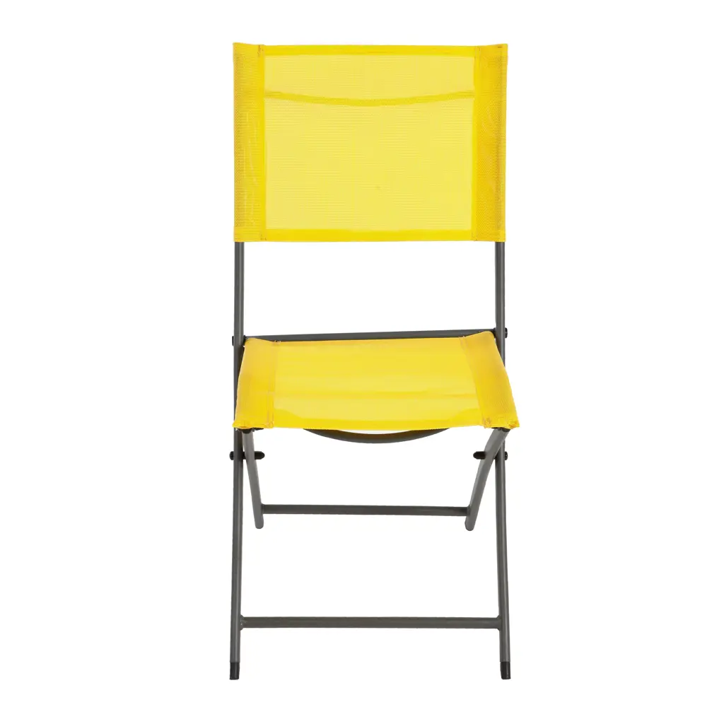Садовый стул Naterial складной 52x83x36 см сталь желтый STLM-2071738 - Вид №1