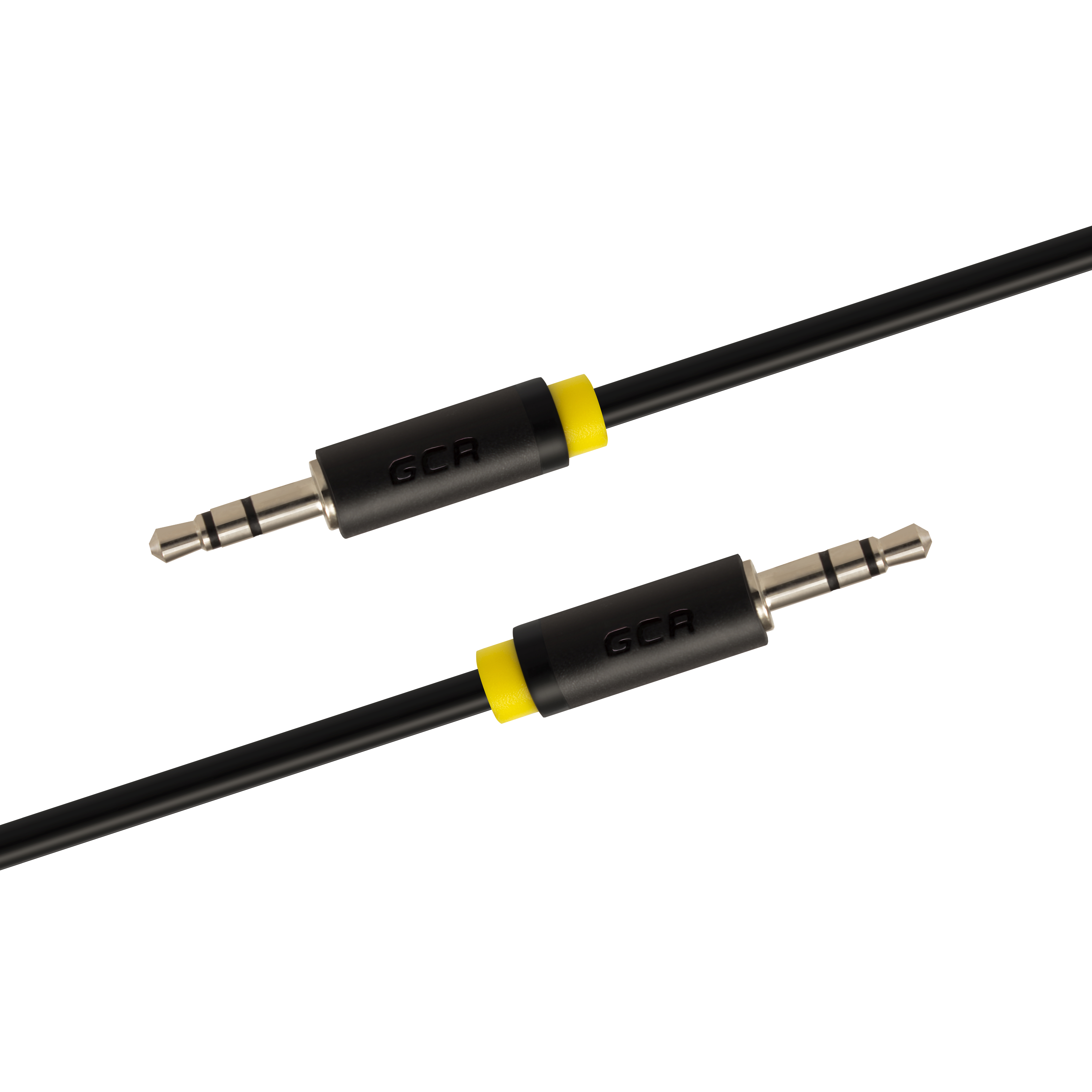 GCR-AVC1114-0.25m кабель аудио 0.25m jack 3,5mm/jack 3,5mm черный, желтая окантовка, ультрагибкий, 28 awg, m/m, premium , экран, стерео Greenconnect Santreyd  - Вид №4
