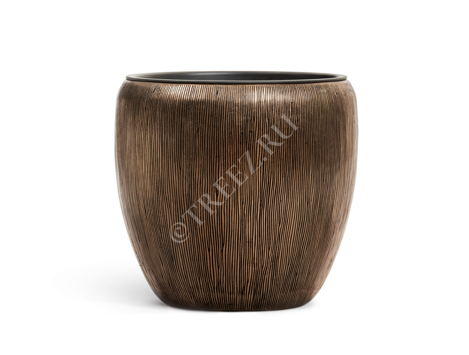 41.3320-06-044-BRS-39 Кашпо  Effectory - серия Wow - Конус-Чаша - Тёмное матовое золото Цветочная коллекция  - Вид №2