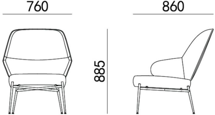 HC28 Cosmo Кресло из ткани с подлокотниками  Yh24  - Вид №2