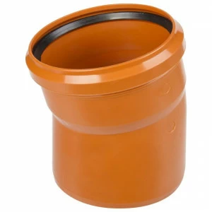 Отвод канализационный ПВХ 110мм 15° рыжий