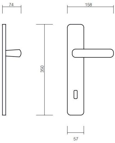 Pasini Латунная ручка на пластине Princess 3780 - Вид №3