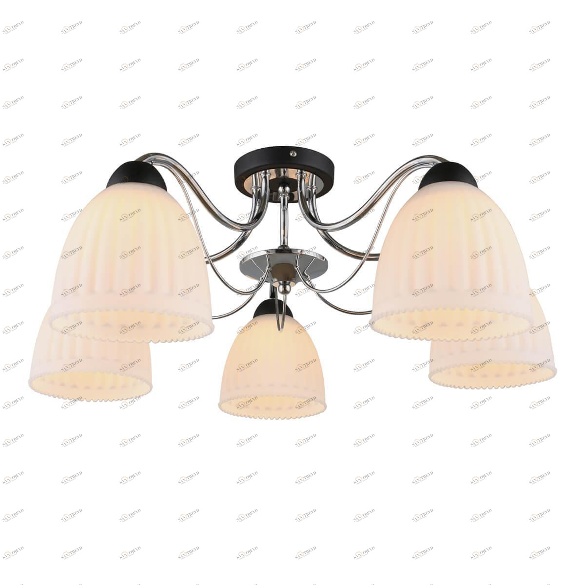 Потолочная люстра Omnilux Fiesole OML-65707-05 OMNILUX FIESOLE 328309 Белый;черный 