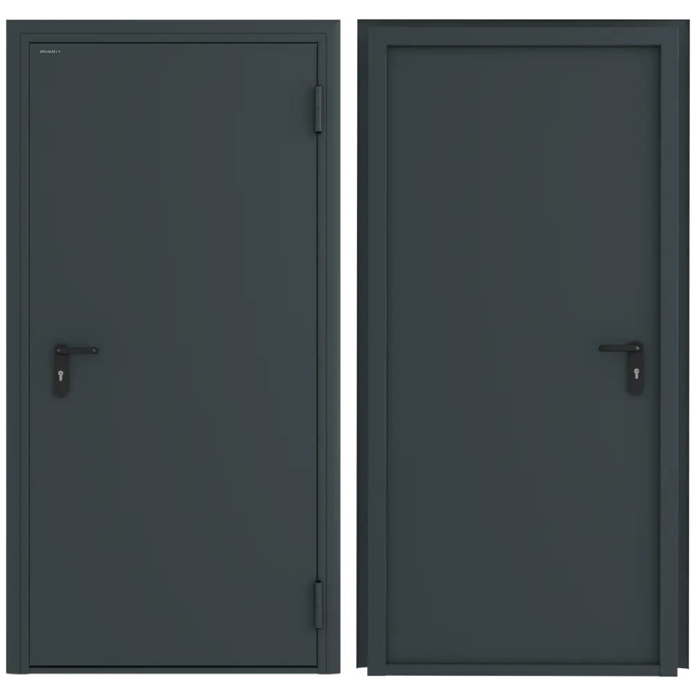 Дверь техническая остекленная 88x190 см правая цвет RAL7016 84836061 STLM-2137577 DOORHAN 