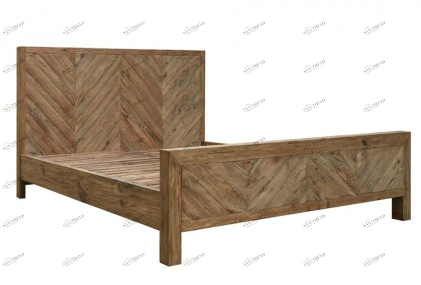 Arrediorg.it® Двуспальная кровать из массива дерева Woodside Ah101-18 