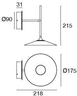 Linea Light Group Светодиодный настенный светильник из стали Poe sun-id-1498563 - Вид №2