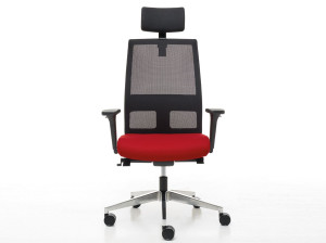 Регулируемое по высоте вращающееся офисное кресло с высокой спинкой