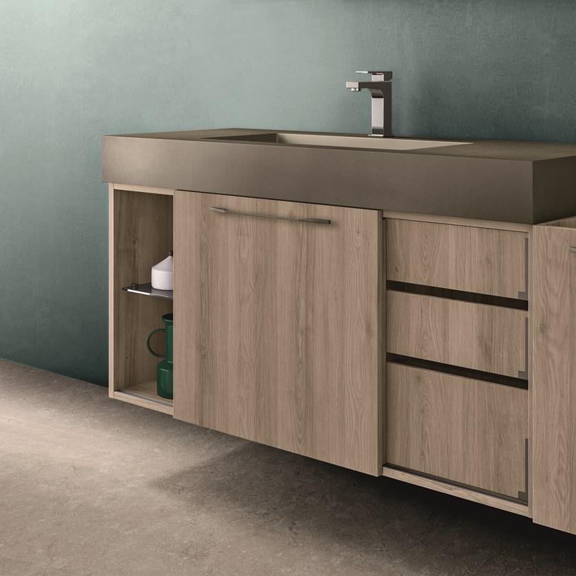 Cerasa Тумба под умывальник из ламината с раздвижной дверцей Cartabianca sun-id-1492151 - Вид №2