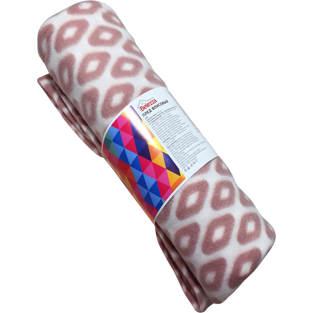 Плед «Рондо» 130x170 см флис цвет розовый BELEZZA STLM-2085982 - Вид №3