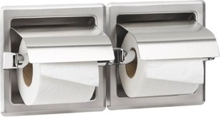 AIE320CS Двойной держатель для рулонов туалетной бумаги из нержавеющей стали mediclinics 