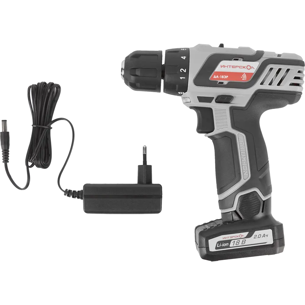 Аккумуляторный шуруповерт Интерскол ДА-18ЭР с двумя батареями 84329713 STLM-0048461 - Вид №5