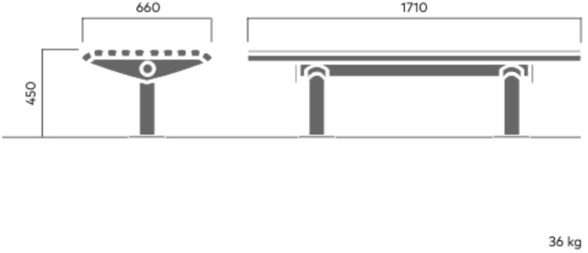 VESTRE Скамья из стали и дерева без спинки Urban sun-id-1427093 - Вид №7