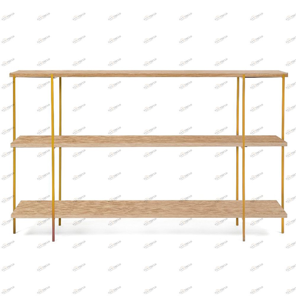 Стеллаж для книг золото, темный дуб Florian gold INTELLIGENT DESIGN  260763 Бежевый 