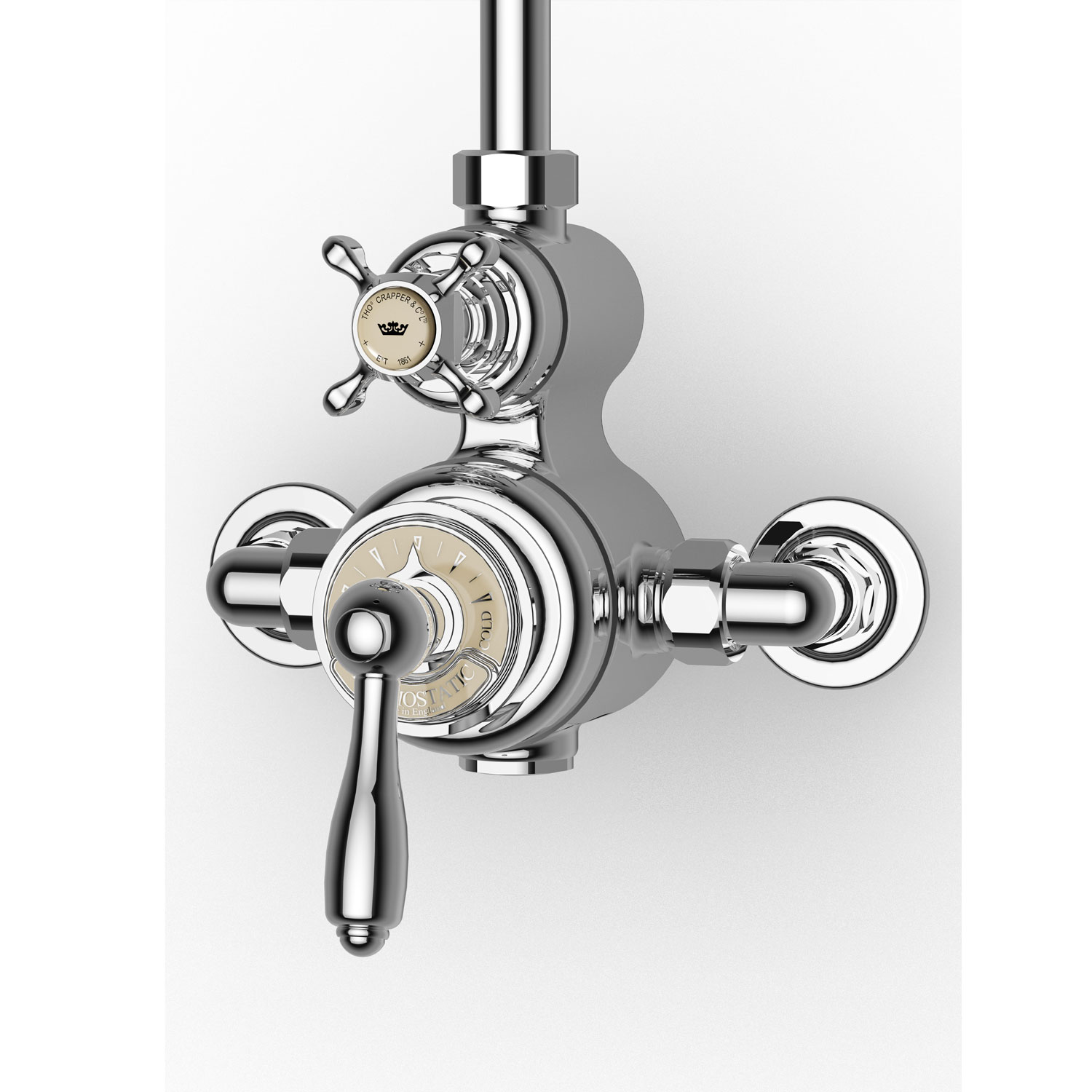 TCOVSH908PB Ovington Exposed Термостатический одинарный душ, вкл. 8 ″ Роза и рука Thomas Crapper  - Вид №2