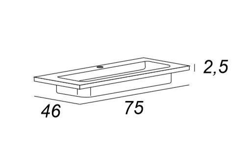 Мебель для ванной CEZARES TIFFANY 75 Blu Petrolio 54950 - Вид №3