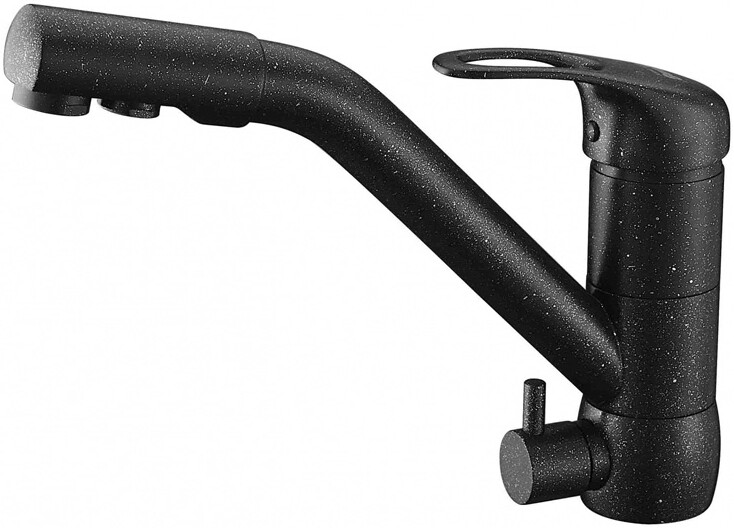 Смеситель ZorG Clean Water ZR 400 KF-12 ЧЕРНЫЙМЕТАЛ для кухонной мойки, черный