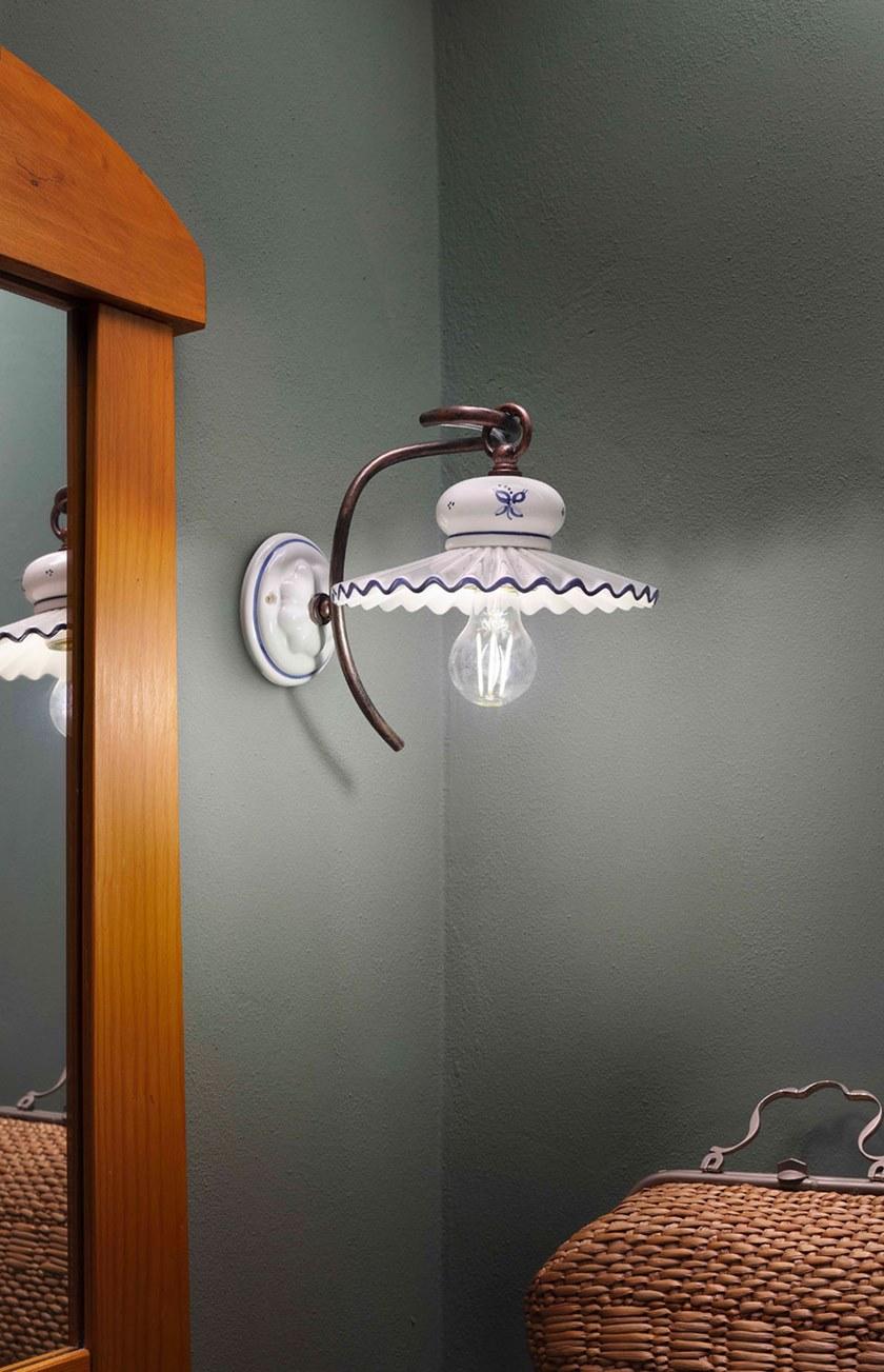 FERROLUCE Настенный керамический светильник с фиксированным кронштейном Roma C378 - Вид №1