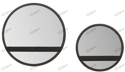 Enza Home Круглое зеркало с настенной рамой Navona sun-id-1351825