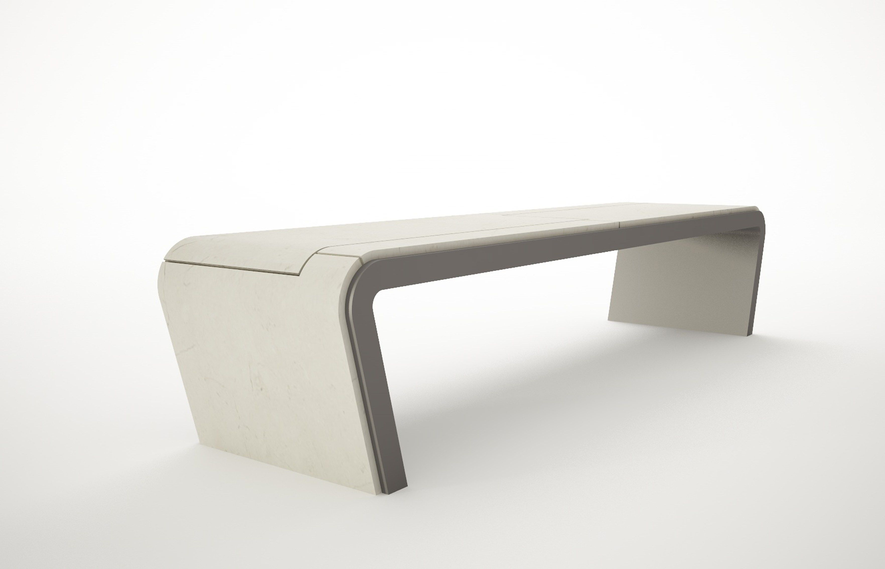 Реконструированная каменная скамья без спинки Viscio Urban Design Dust ARCH-00060140 - Вид №1