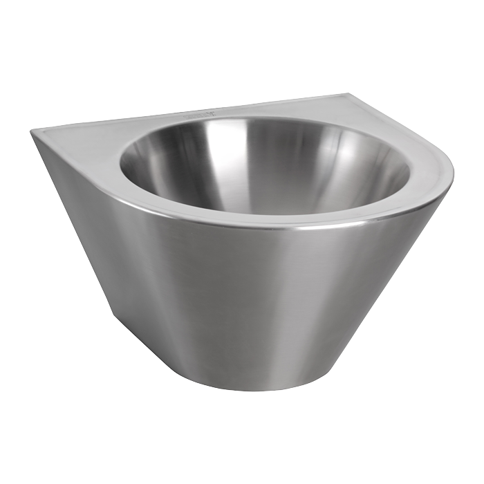 93580 Антивандальний нержавеющий подвесной конусный умывальник, Ø 320 мм SANELA 