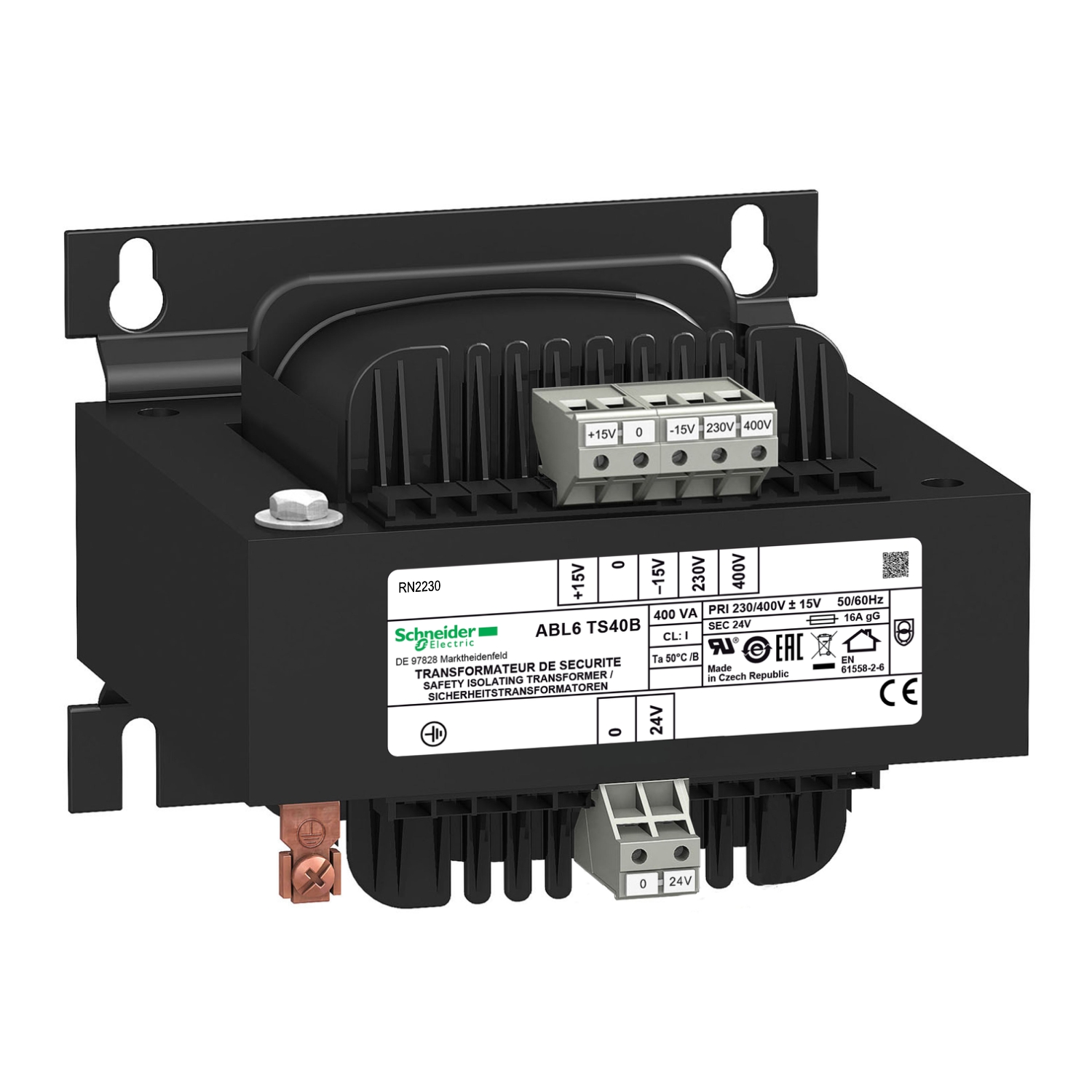 ABL6TS40B ТРАНСФОРМАТОР 230-400В 1X24В 400ВA Schneider Electric Блоки питания и тарансформаторы 
