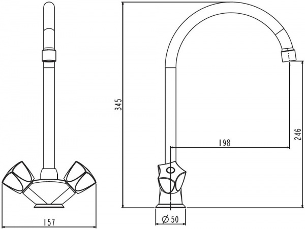 Смеситель для кухни Esko Moskow MS 06 Moskow MS 06 sun-id-674081 - Вид №1