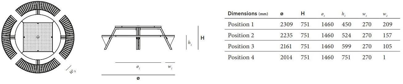Extremis Стол для пикника со встроенными скамейками sun-id-1440690 - Вид №12