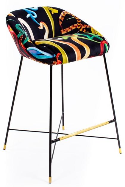 Seletti Табурет высокий, обитый тканью, со спинкой Seletti wears toiletpaper sun-id-1406117 - Вид №2