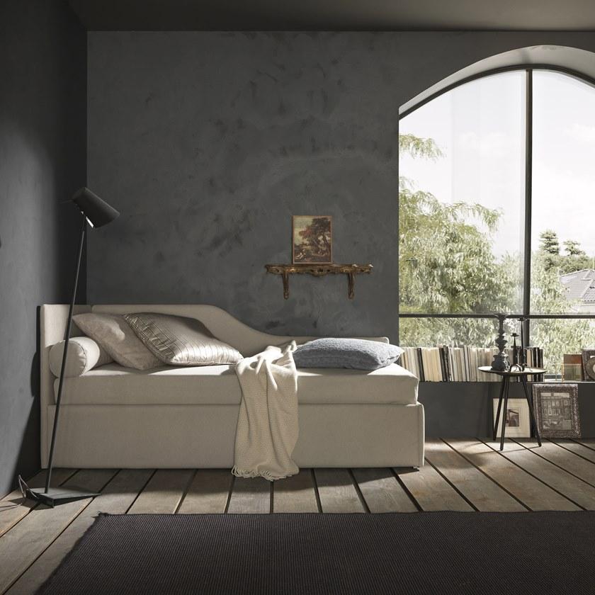 Bolzan Letti Односпальная кровать с фигурным угловым изголовьем Line sun-id-1478578 - Вид №2