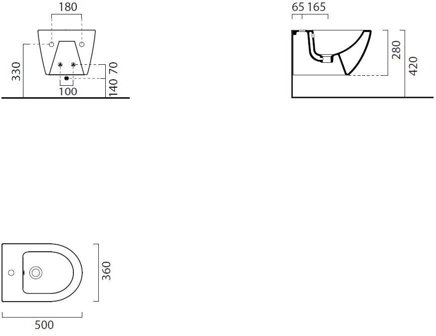 886411 Биде подвесное Pura GSI ceramica - Вид №3