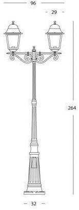 SOVIL Садовый фонарь из литого алюминия Mito 987 - Вид №2