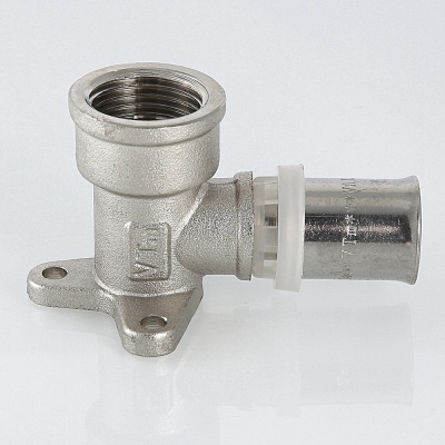 VTm.254.N.002005 Пресс-фитинг – угольник с креплением (водорозетка) Valtec 20 мм х 3/4"  - Вид №17