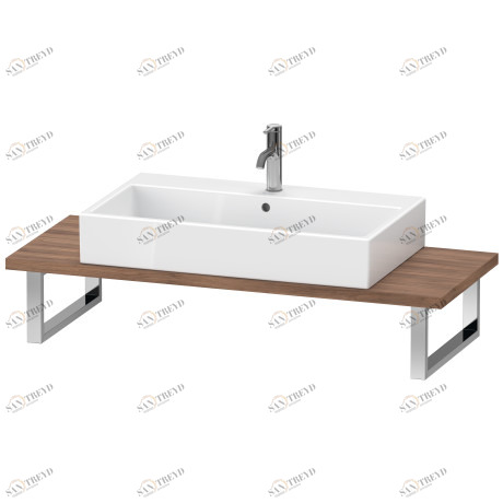 LC106C07979 Консоль для накладных раковин и встраиваемых умывальников, Толщина консоли 30 мм L-Cube #LC106C 550 мм Орех натуральный, декор Duravit