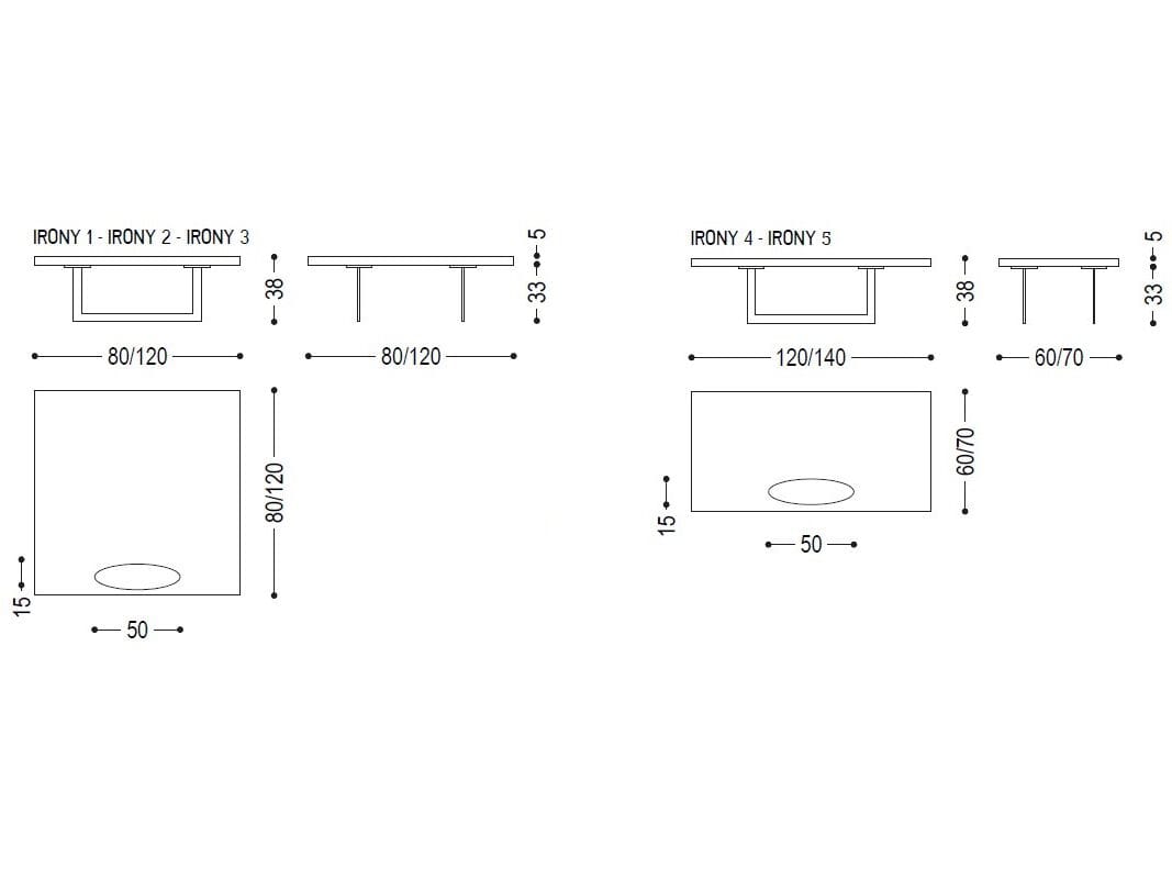 Журнальный столик из массива дерева с железной основой Riva 1920 IRONY ARCH-00037628 - Вид №2