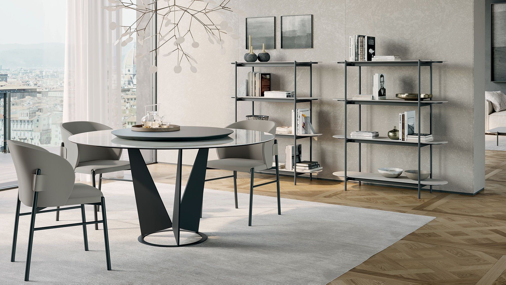 Отдельно стоящий книжный шкаф из керамогранита Dall'Agnese Supernova ARCH-00113324 - Вид №4