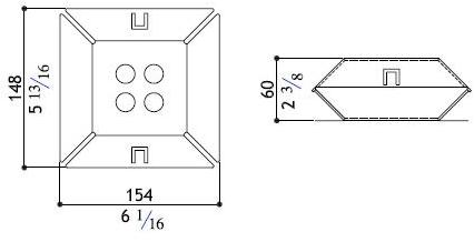 MGS Подставка для зубных щеток / контейнер из нержавеющей стали Accessori per bagno sun-id-1364578 - Вид №3