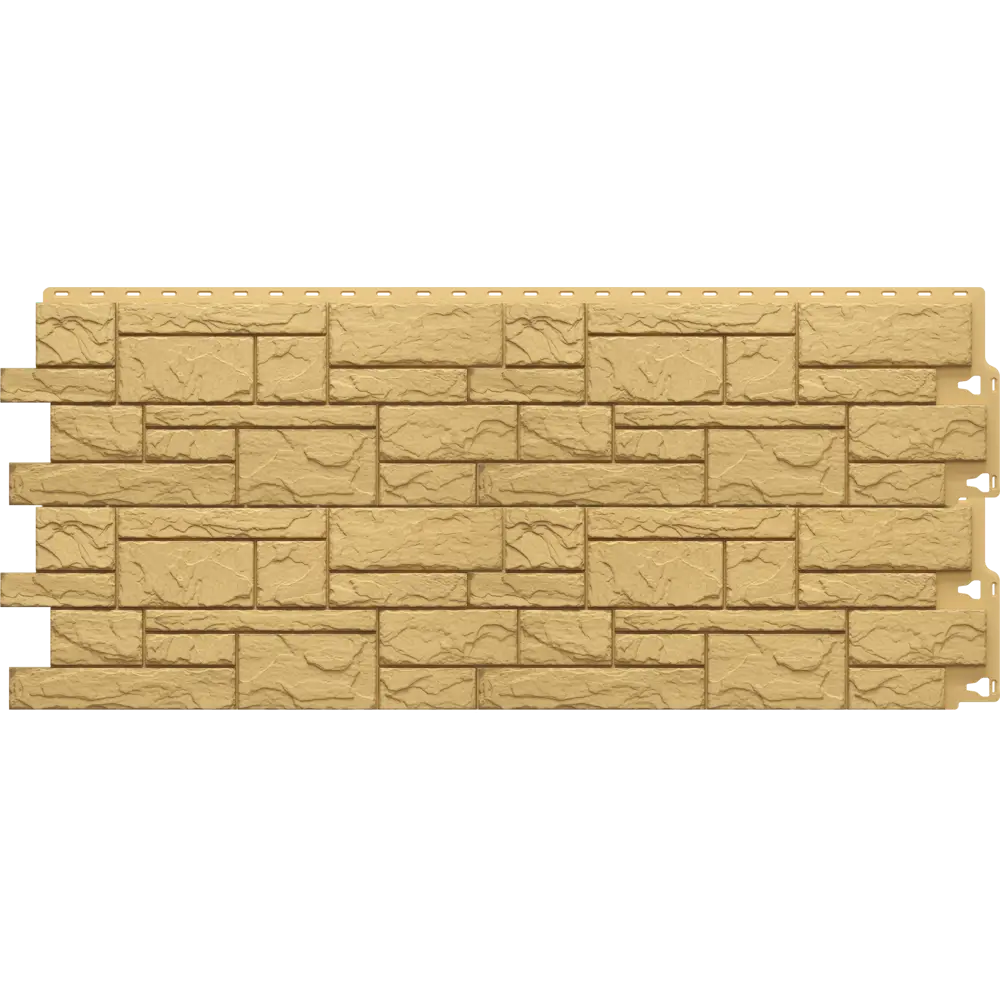 Фасадная панель Docke Камень крупный цвет жёлтый DÖCKE Dacha STLM-2204729 - Вид №2
