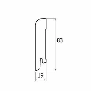 Плинтус Modern Decor Шпонированный Прямой 83х19 Ясень 2400х83 мм.
