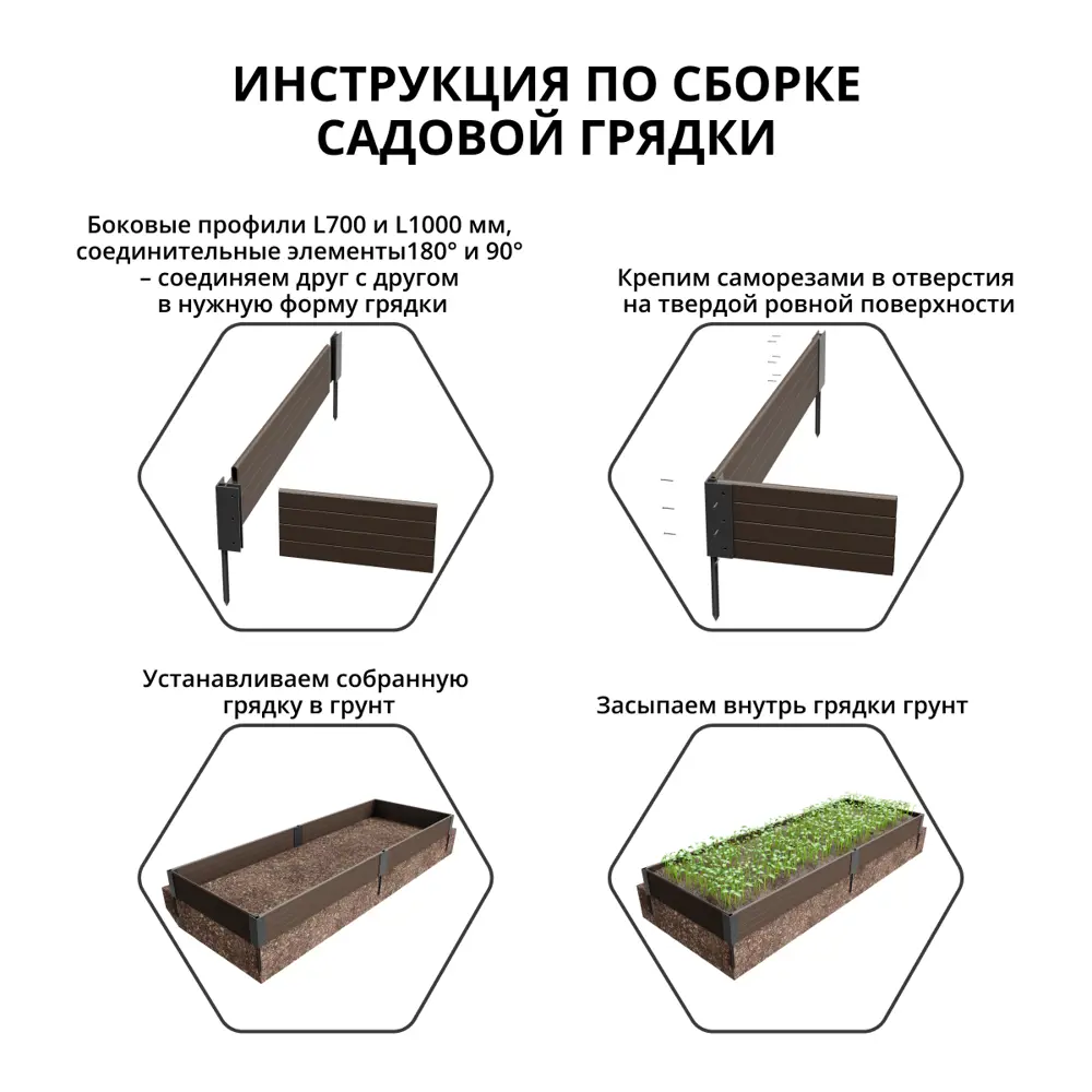 Грядка садовая Gidrolica 207x74x16 см цвет зеленый 89448383 STLM-2003591 Santreyd  - Вид №4