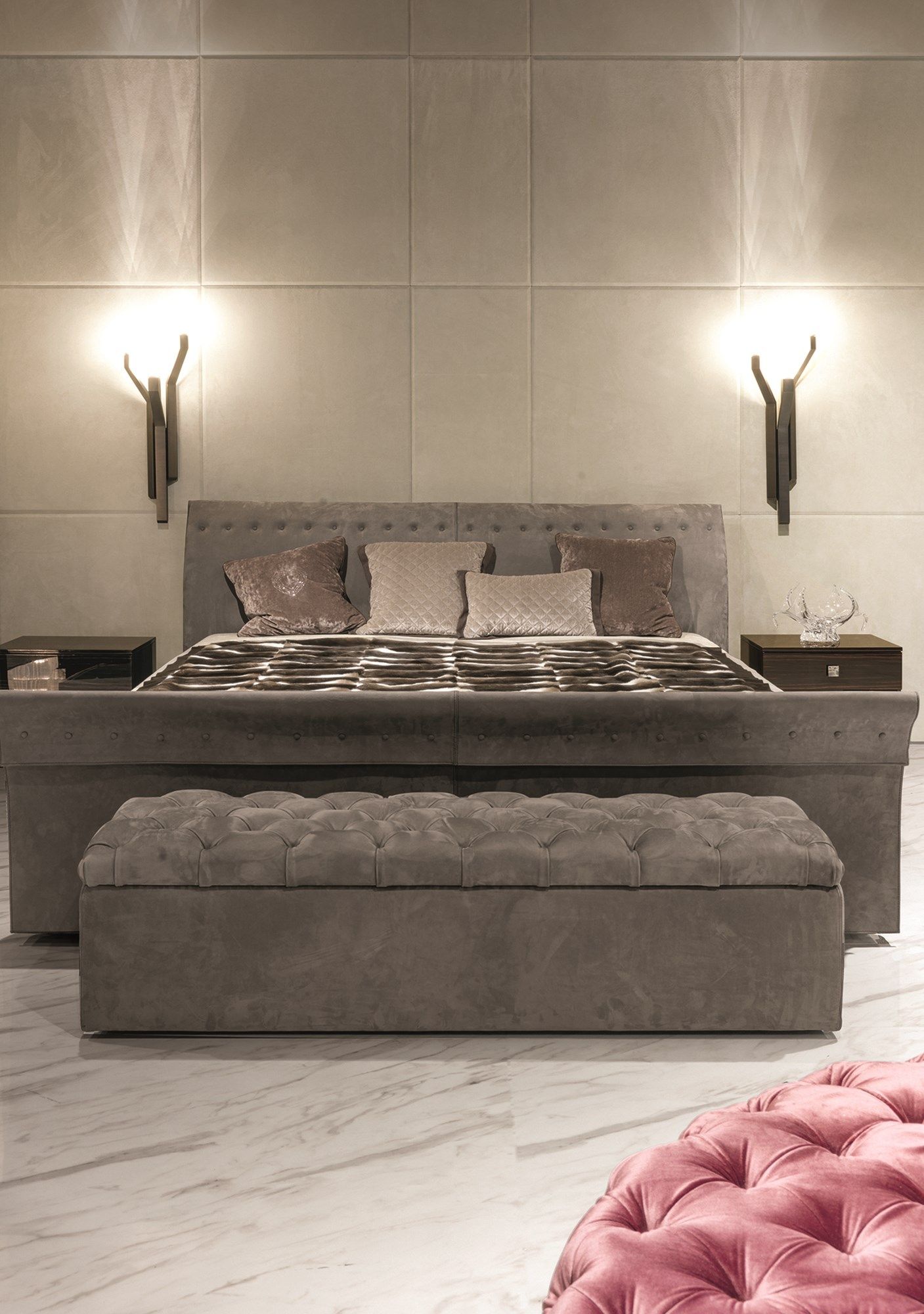 Кожаная скамейка для хранения capitonné Longhi Loveluxe ARCH-00096768 - Вид №1