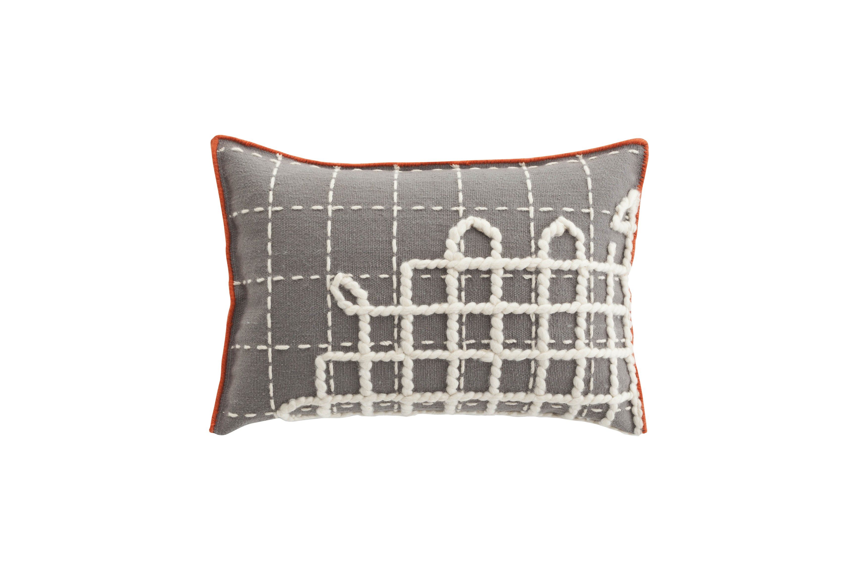 Шерстяная ручная вышитая прямоугольная подушка GAN Bandas ARCH-00077870 - Вид №2