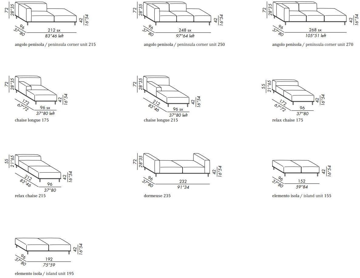 Meridiani 4-х местный кожаный диван Timothy sun-id-1411478 - Вид №3