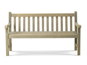 Садовая скамейка из тикового дерева с подлокотниками